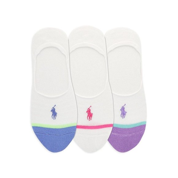 Polo Ralph Lauren 3-Pack Mesh Stripe Liner Socks Set - NWT - Picture 1 of 2